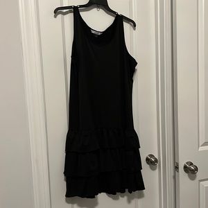 The perfect LBD! Black dress with ruffle layers